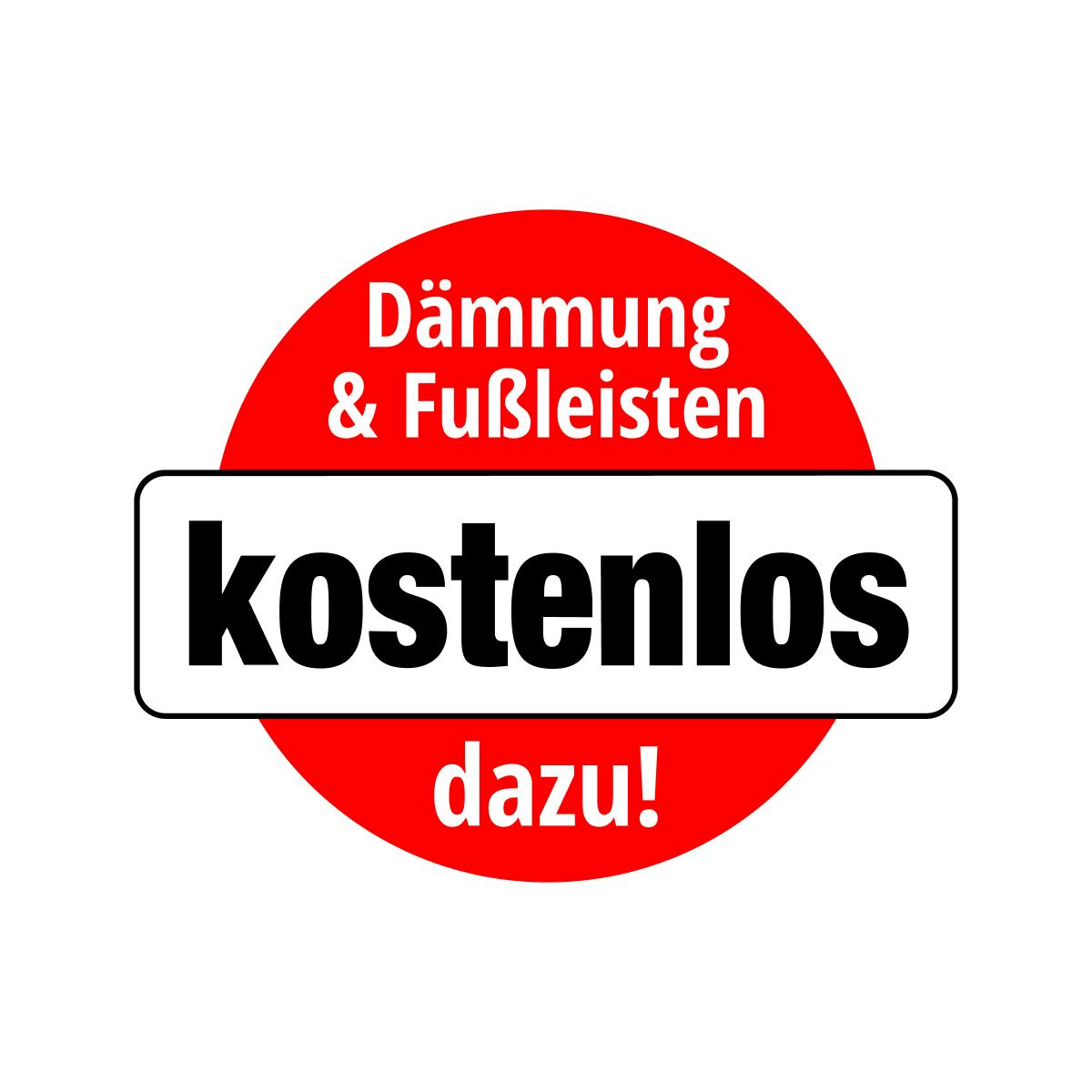 D&auml;mmung und Fu&szlig;leisten kostenlos beim Bodenkauf dazu