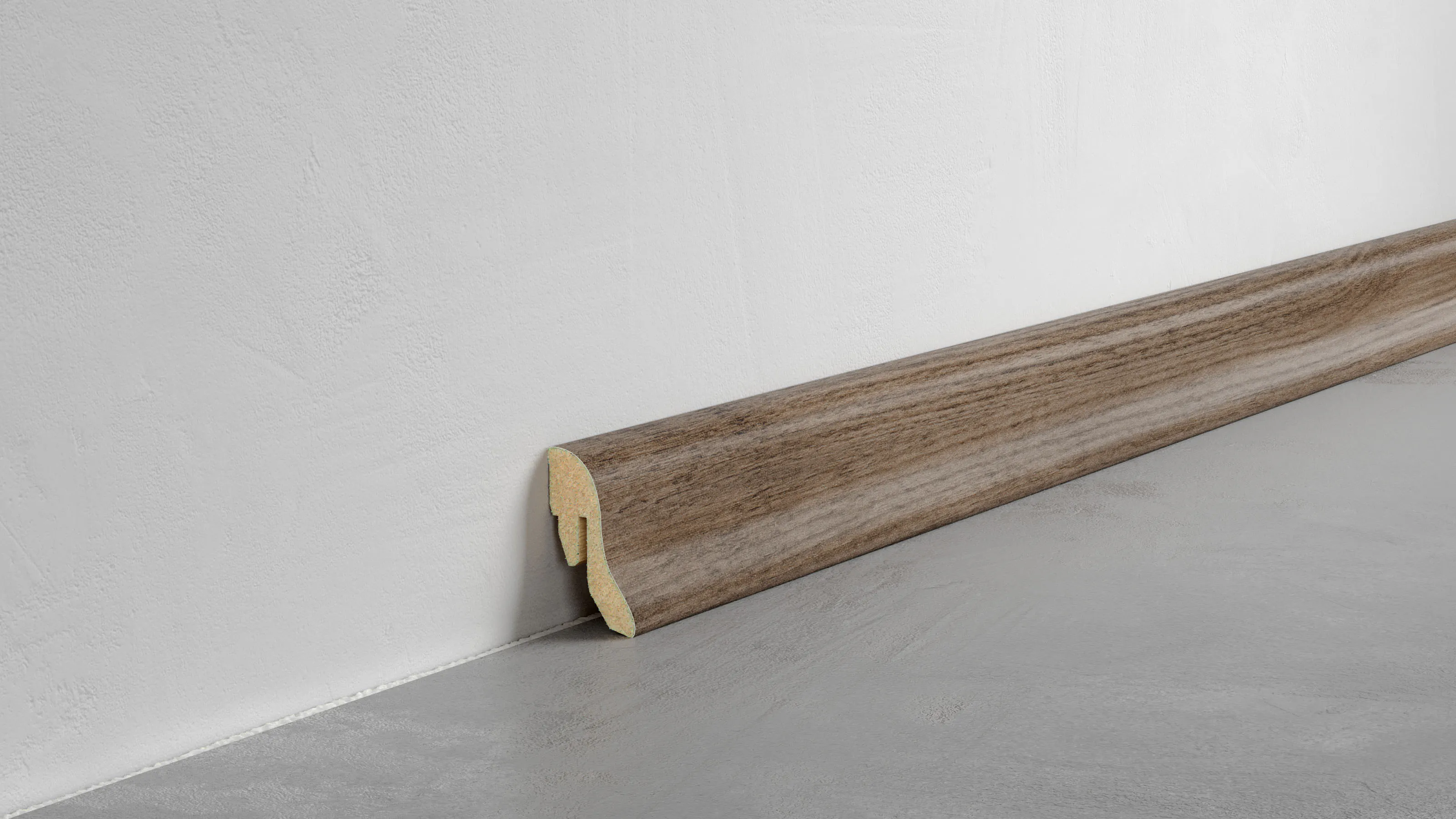 Fu&szlig;leiste Klassik - Route des vins fonce - 40 mm Produktbild Schlafzimmer - Urban zoom