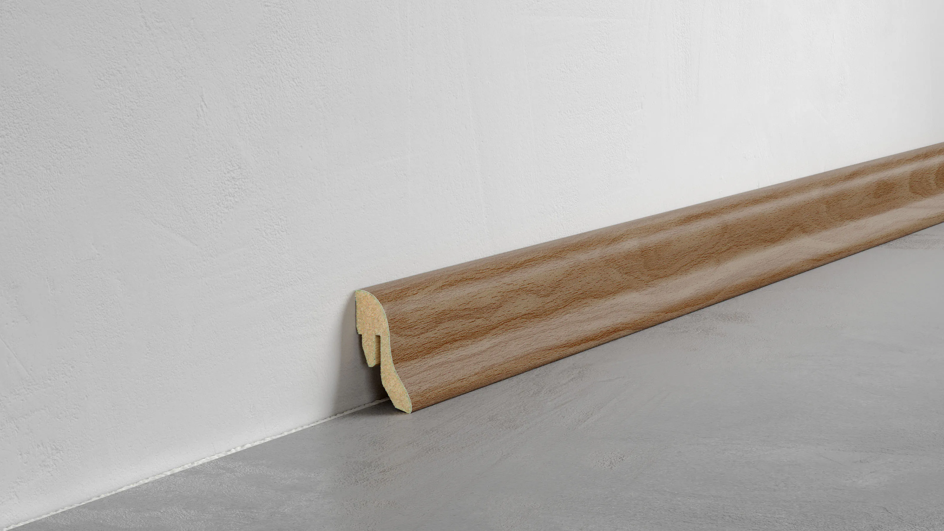 Fu&szlig;leiste Klassik - J&uuml;tland Buche - 40 mm Produktbild Schlafzimmer - Urban zoom