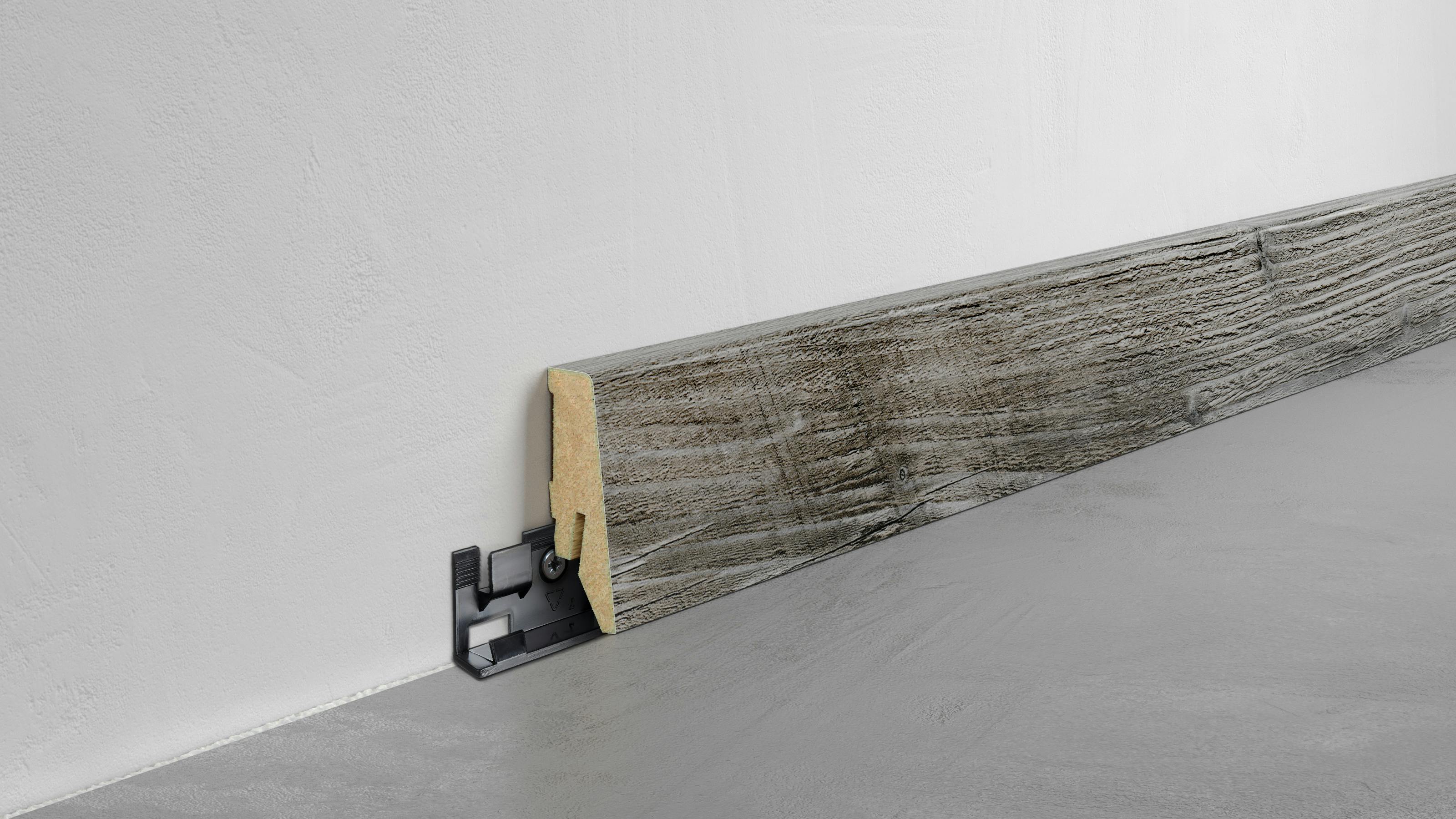 Fu&szlig;leiste Exquisit - Harbour Oak grey - 58 mm Produktbild