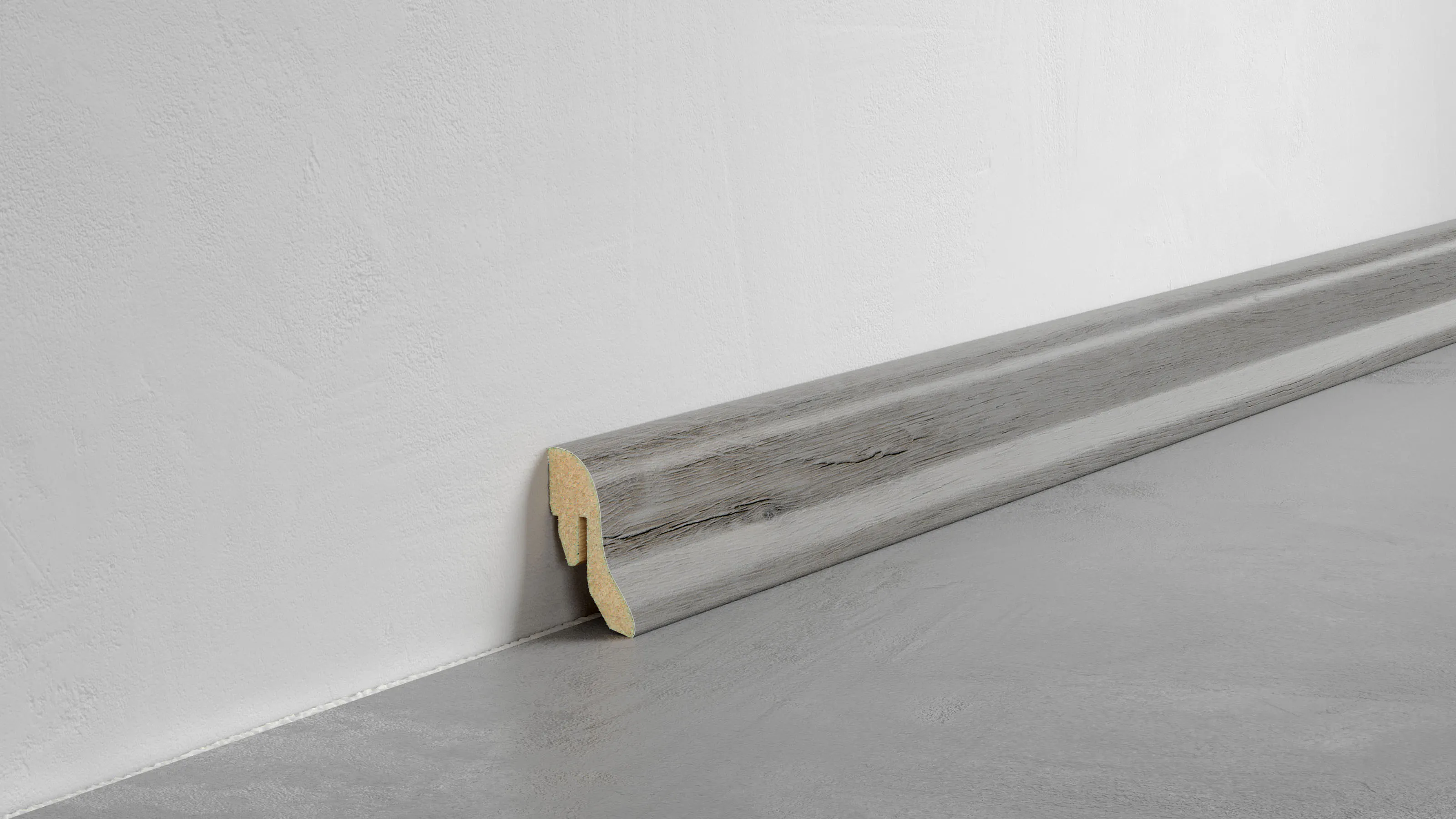 Fu&szlig;leiste Klassik - Summer Oak - 40 mm Produktbild Schlafzimmer - Urban zoom