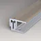 Prinz | Abschlussprofil | Alu | Edelstahl matt | 2,2 x 270 cm Produktbild Musterfläche von oben schräg zoom
