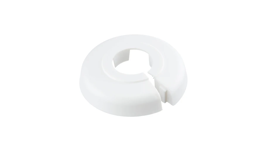 Heizk&ouml;rperrosette - 18 mm - Wei&szlig; Produktbild Musterfl&auml;che von oben schr&auml;g zoom