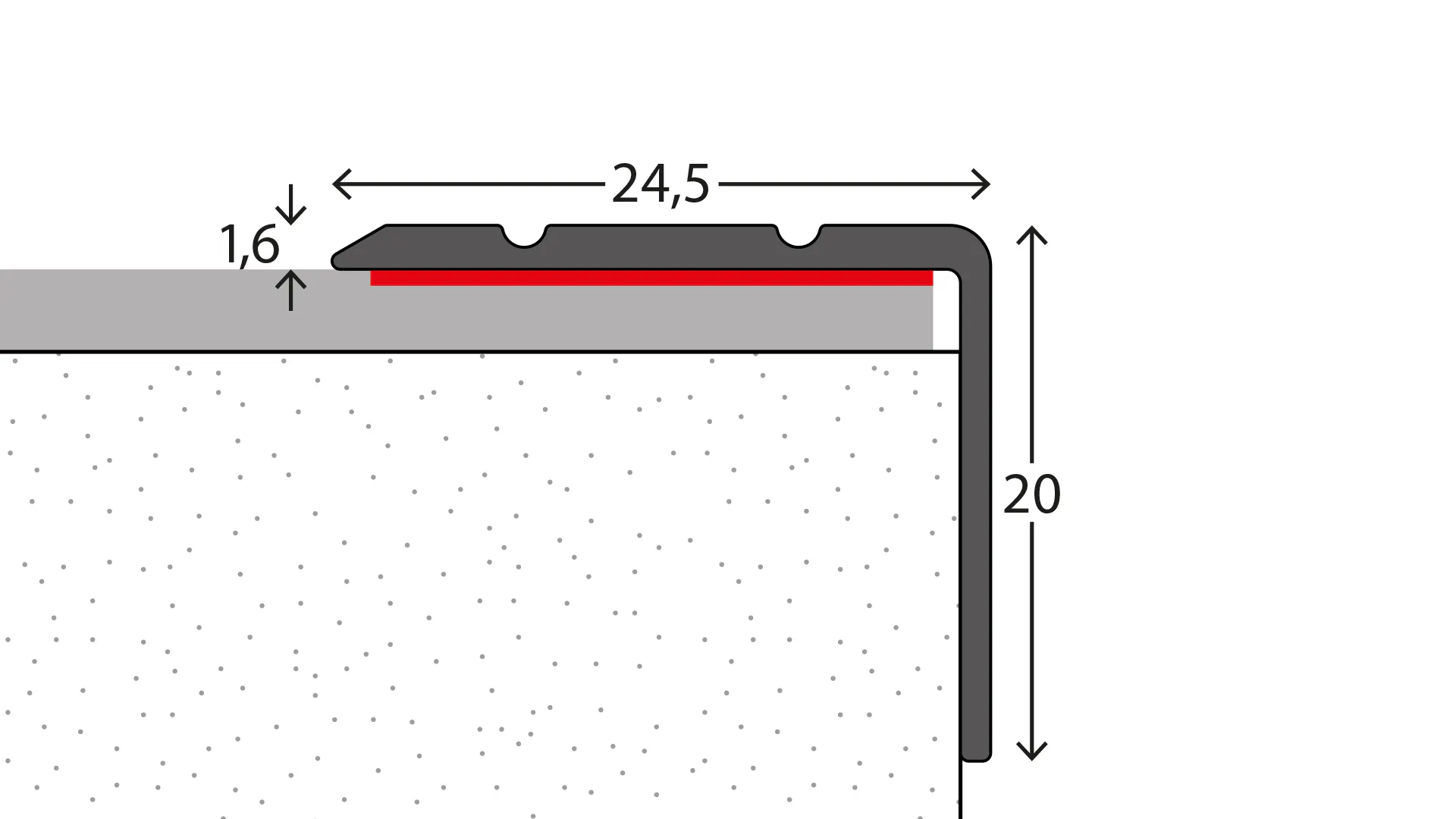 Prinz | Winkelprofil | Alu | Anthrazit metallic | 2,45 x 2 x 100 cm Produktbild Wohnzimmer - Urban mit Wohnwand zoom