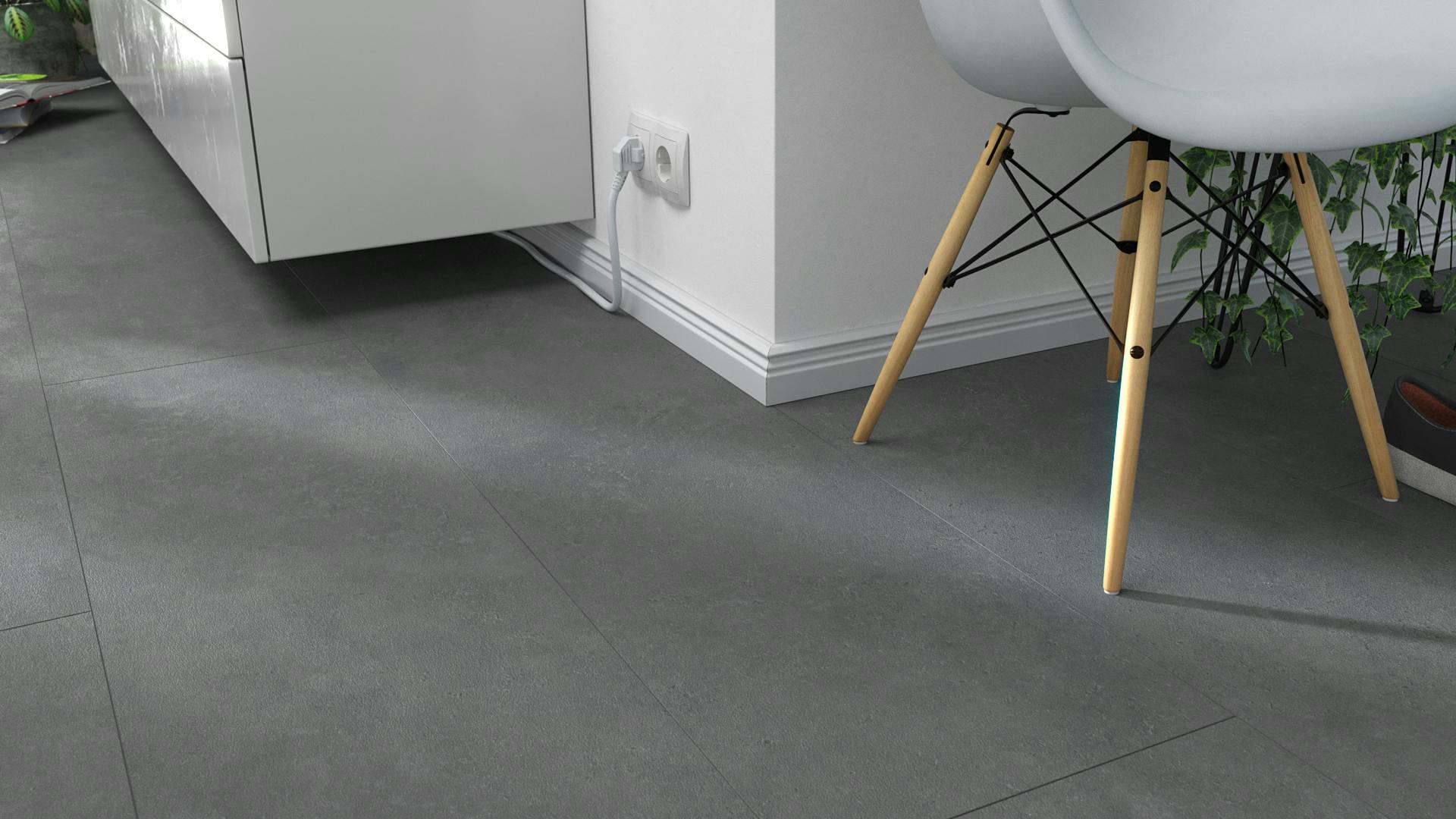Laminat BoDomo Exquisit Vola Scuro Produktbild Wohnzimmer - Urban mit Wohnwand zoom