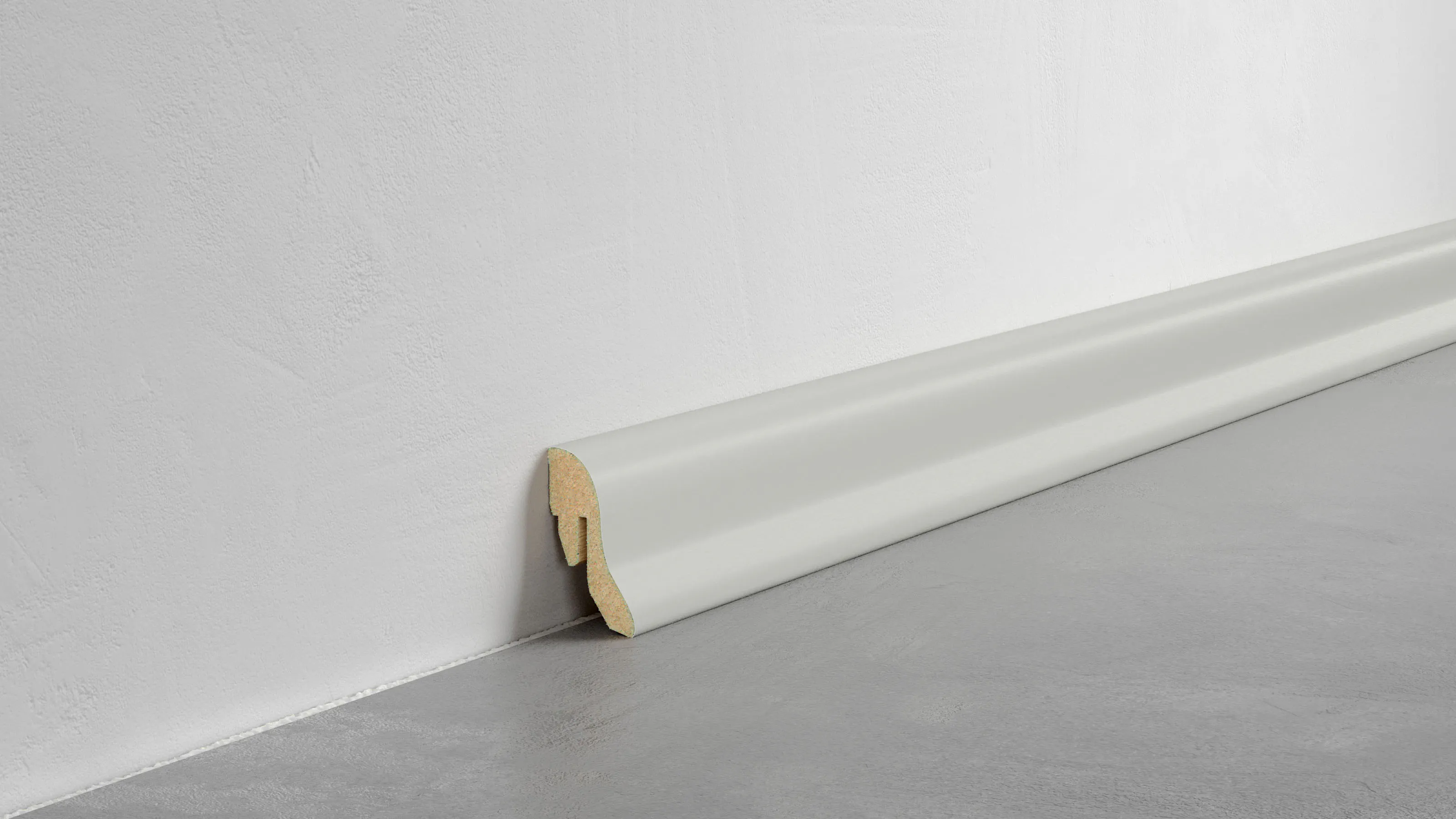 Fu&szlig;leiste Klassik - Achatgrau - 40 mm Produktbild Schlafzimmer - Urban zoom