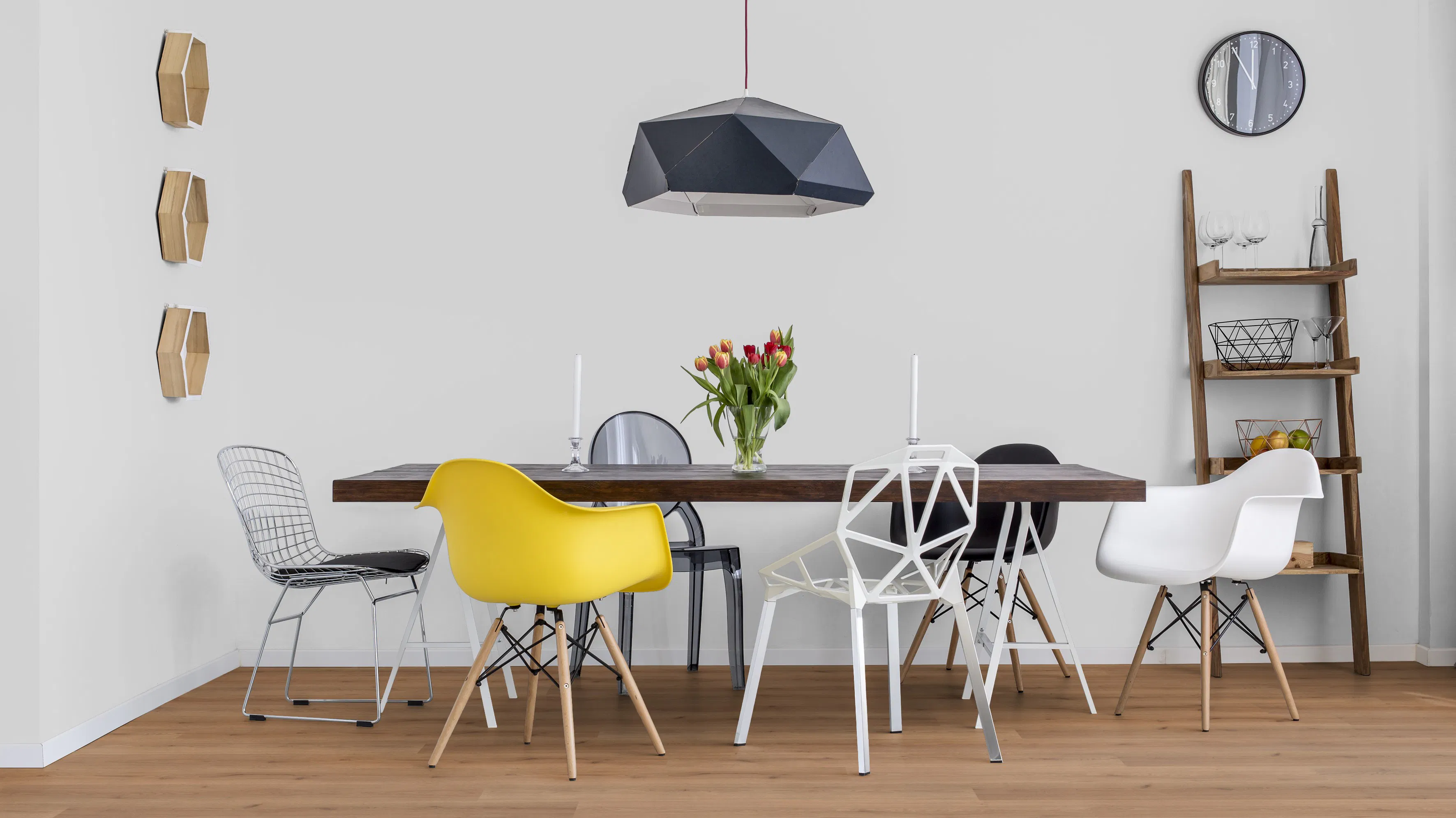 Laminat Kronotex Basic Trend Oak natur Produktbild K&uuml;che &amp; Esszimmer - Modern mit Treppe zoom