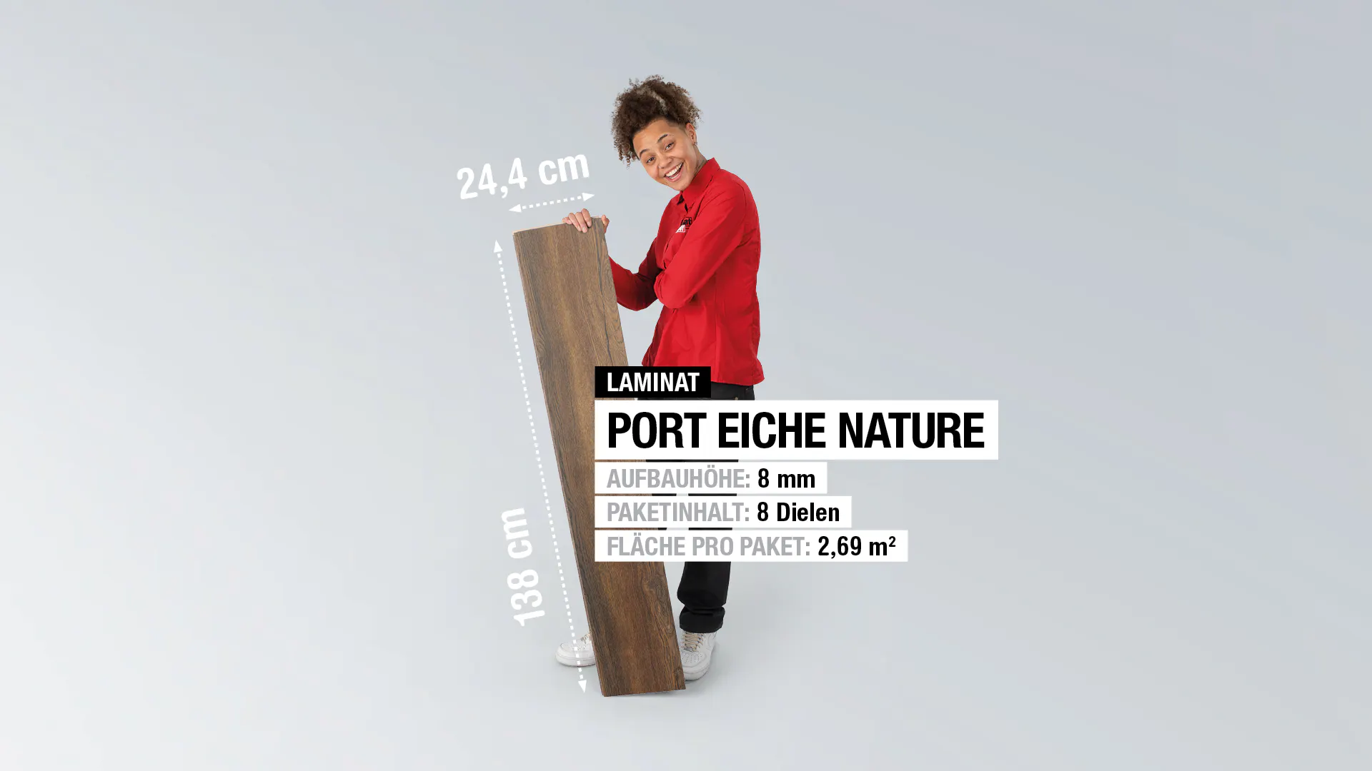 Laminat BoDomo Premium Port Eiche nature Produktbild rendering7 zoom