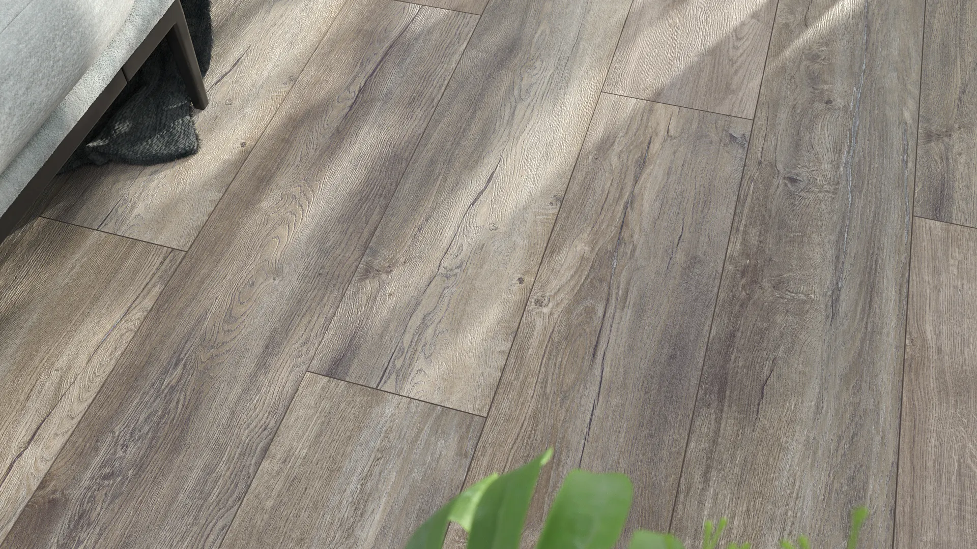 Laminat BoDomo Premium Port Eiche Grey Produktbild rendering8 zoom