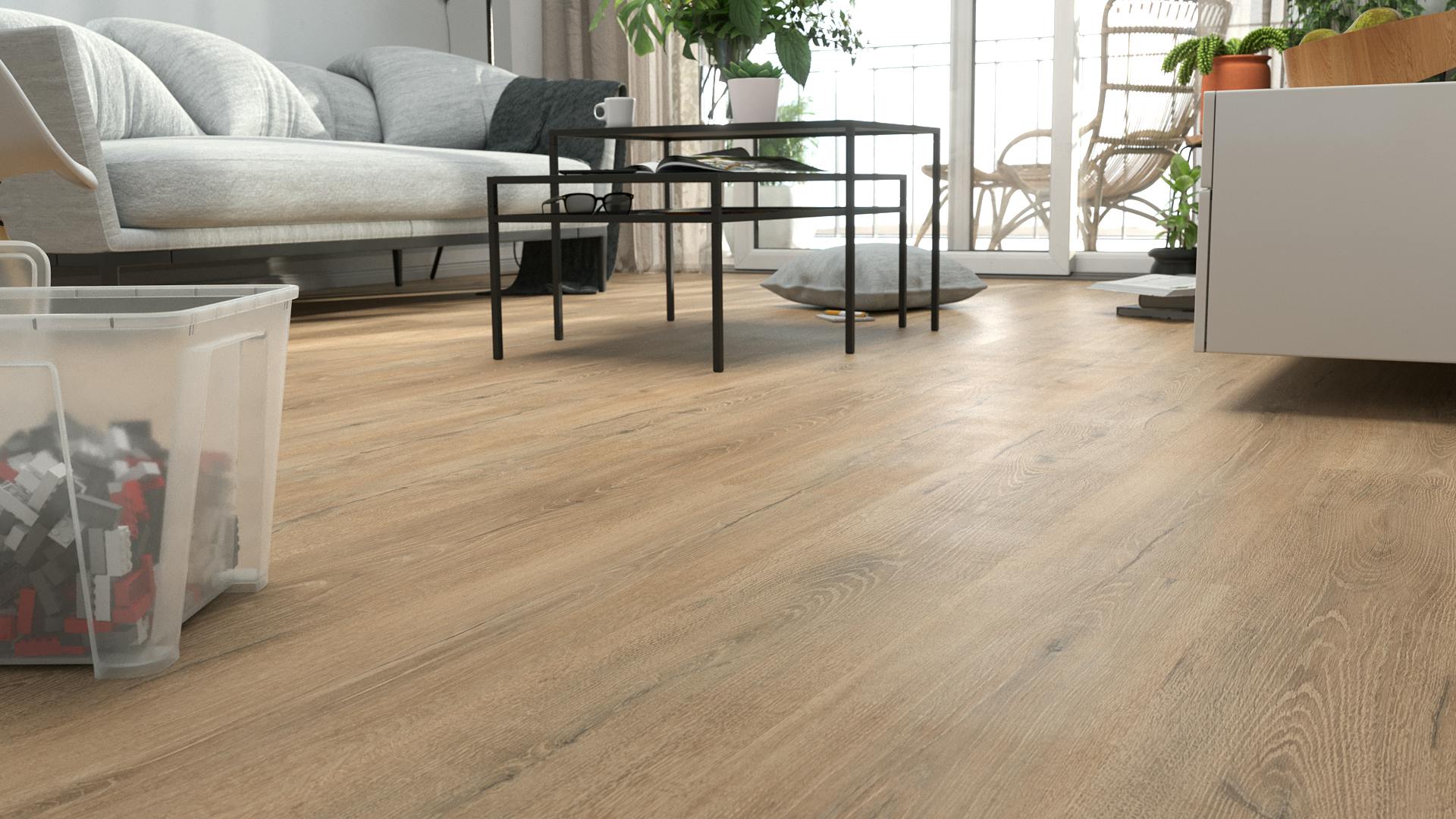 Laminat BoDomo Exquisit Alvier Eiche Produktbild Schlafzimmer - Urban zoom