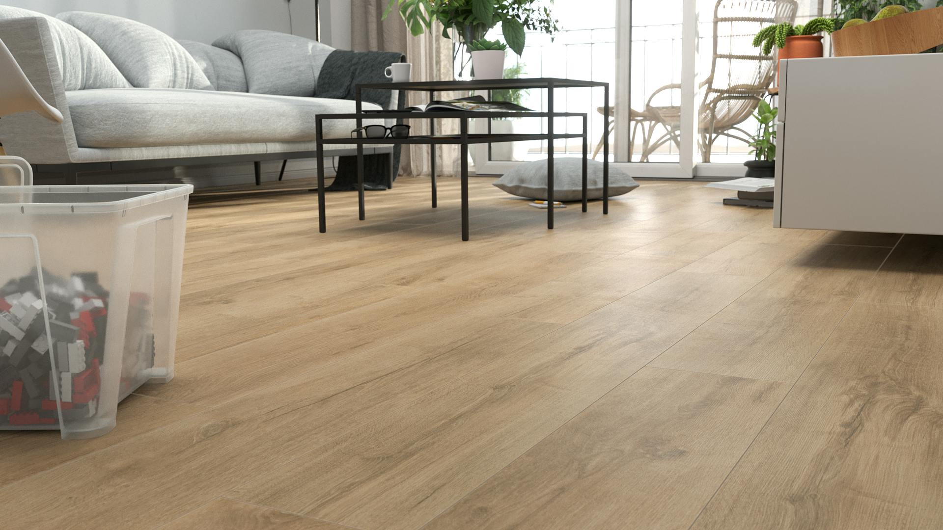 Laminat BoDomo Exquisit Cardiff Eiche Produktbild Schlafzimmer - Urban zoom