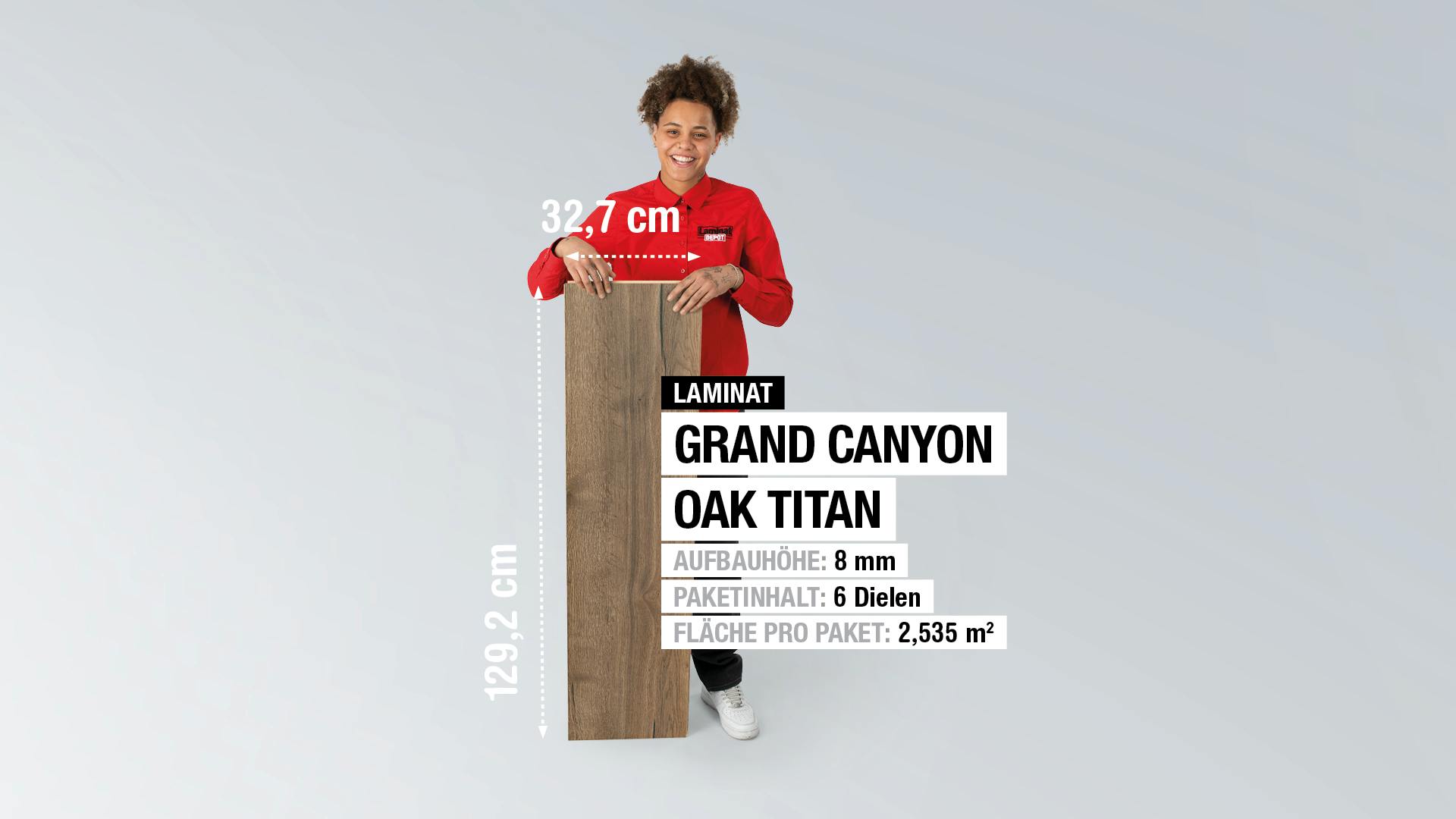 Laminat BoDomo Premium Grand Canyon Oak titan Produktbild rendering7 zoom