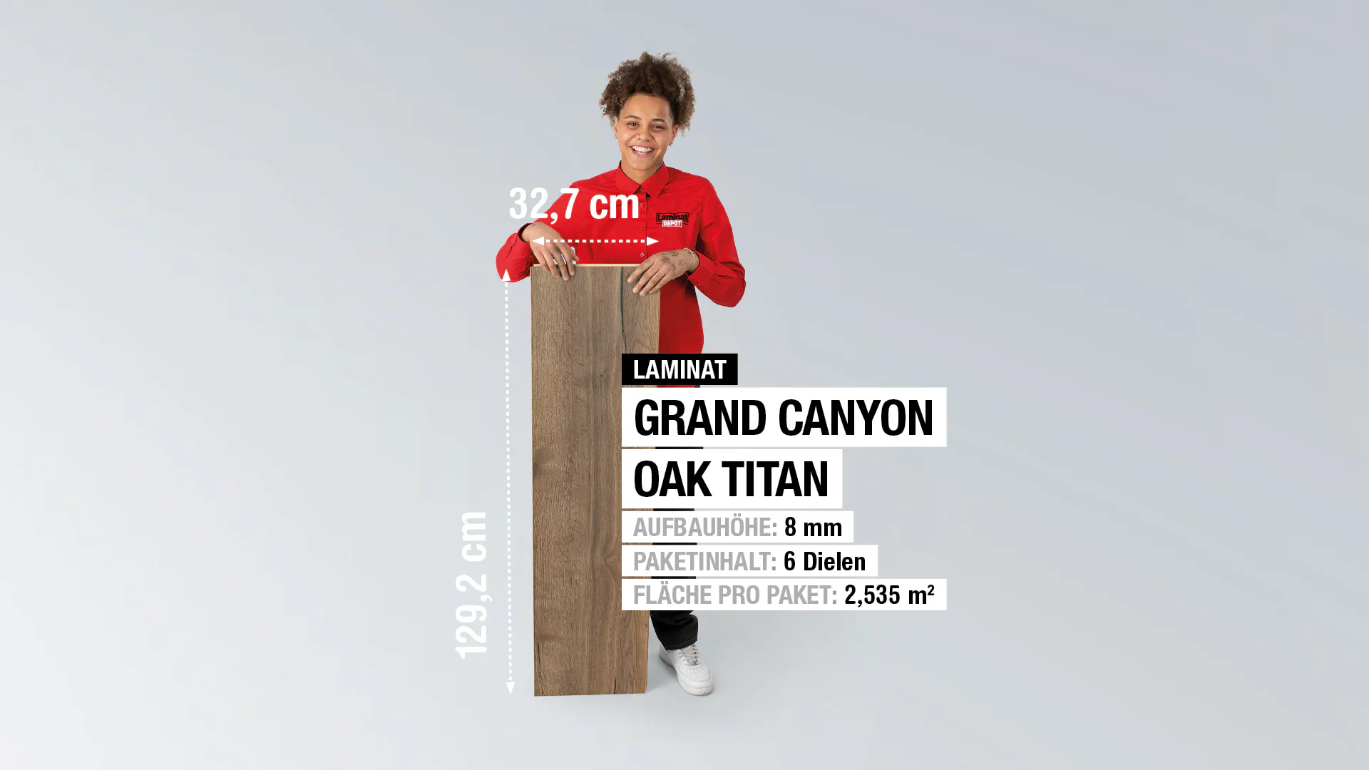 Laminat BoDomo Premium Grand Canyon Oak titan Produktbild rendering7 zoom
