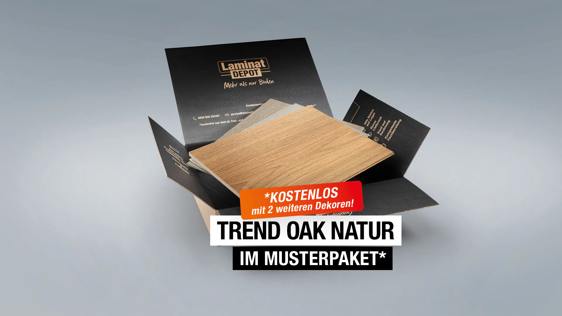 Laminat Kronotex Basic Trend Oak natur Produktbild Musterfl&auml;che von oben grade zoom
