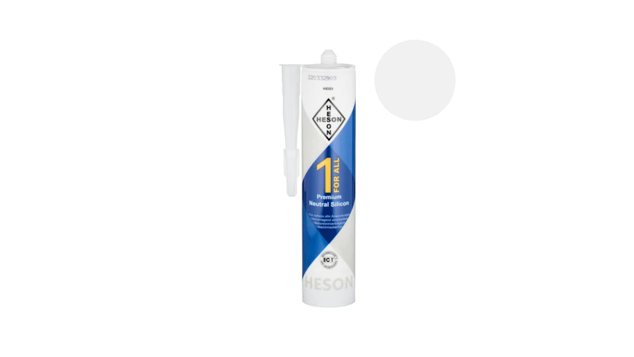 Silikon - Wei&szlig; - 310 ml Produktbild Musterfl&auml;che von oben schr&auml;g zoom