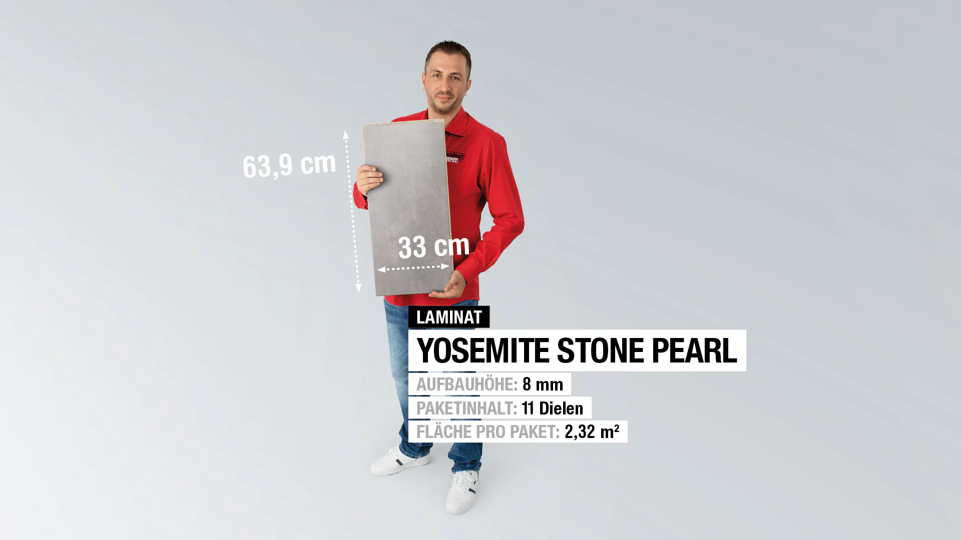 Laminat BoDomo Premium Yosemite Stone pearl Produktbild rendering7 zoom