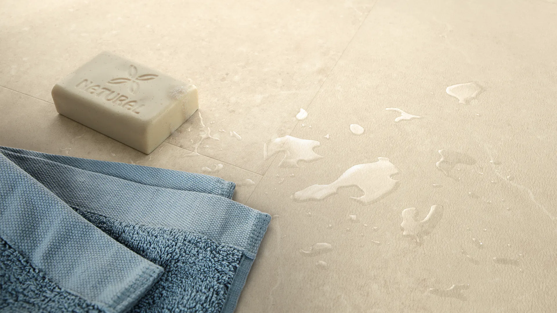 Stone Silk beige Produktbild K&uuml;che &amp; Esszimmer - Modern mit Treppe zoom