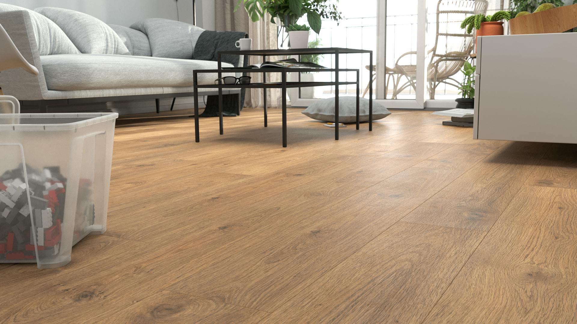 Laminat Egger Cortina Eiche Produktbild Schlafzimmer - Urban zoom